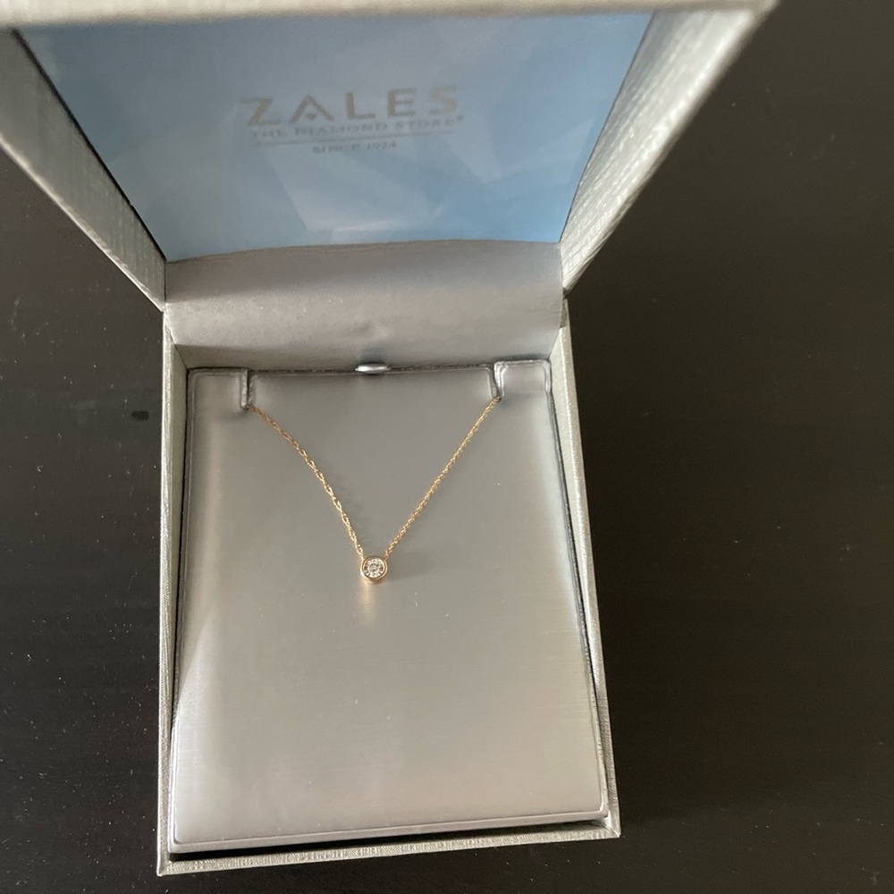 Gold diamond necklace from Zales